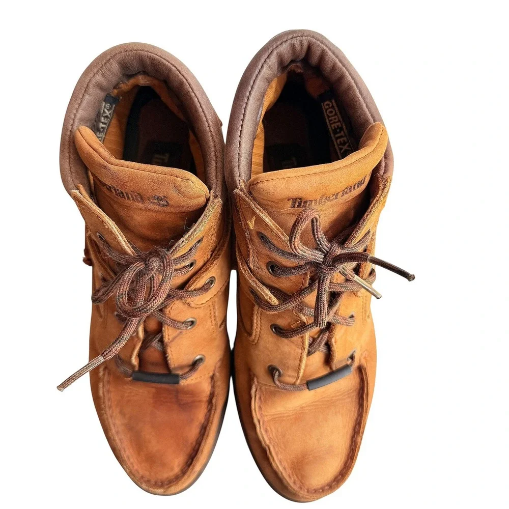 Timberland Women's Boots Brown Waterproof GoreTex‎ Leather Vintage Size 9.5M